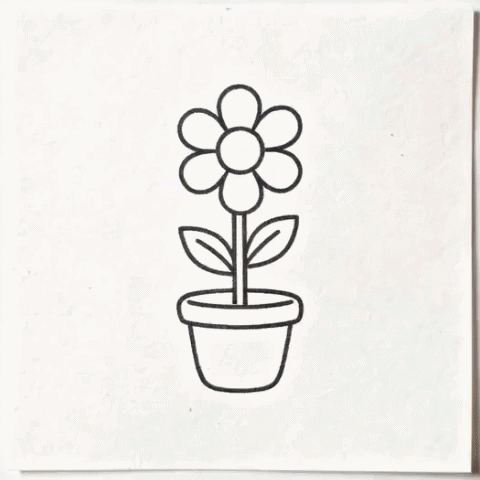 A flower in a pot gif