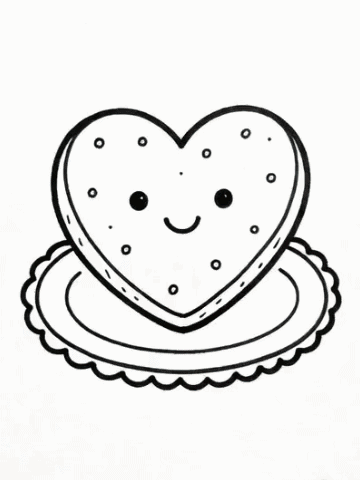 A heart-shaped cookie gif