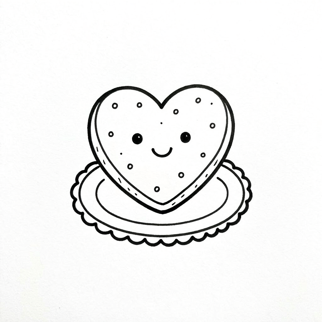 A heart-shaped cookie