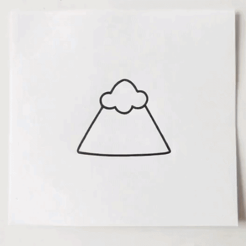 A mountain with a snowy cap gif
