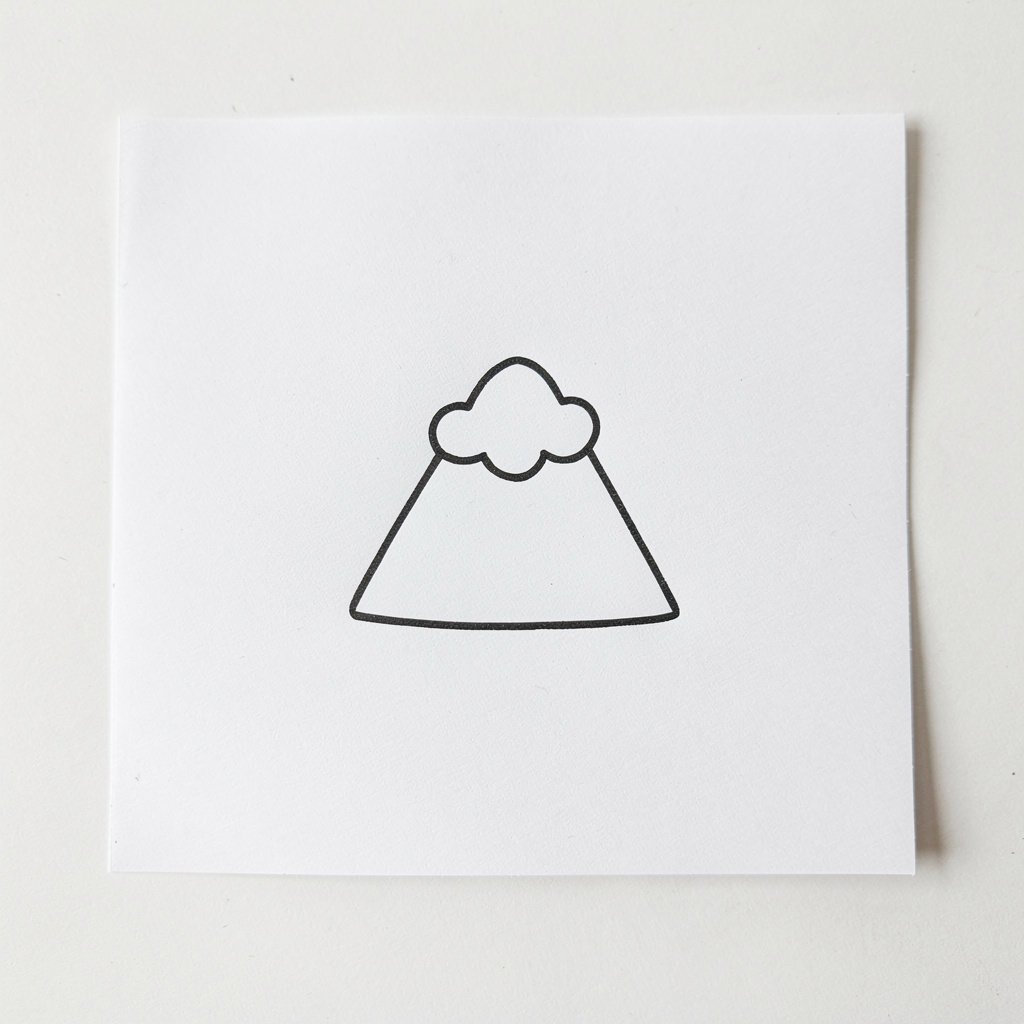 A mountain with a snowy cap