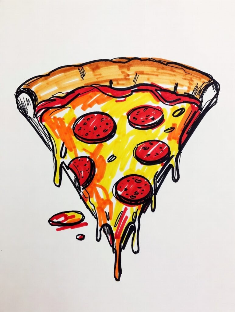 A slice of pizza with gooey cheese