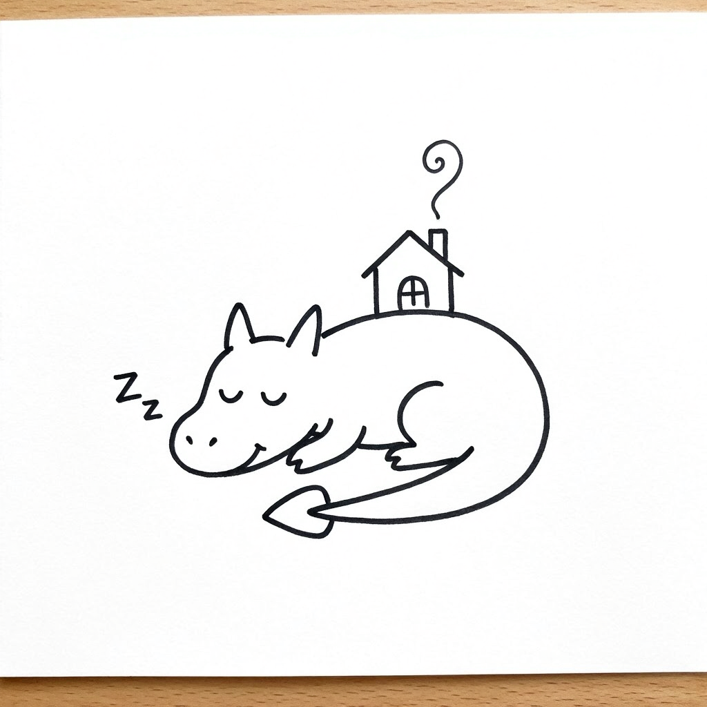 A tiny house on a sleeping dragon’s back