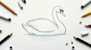 Easy Swan Drawing