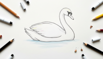 Easy Swan Drawing