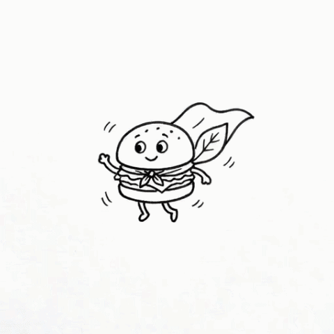 Your favorite food as a superhero gif