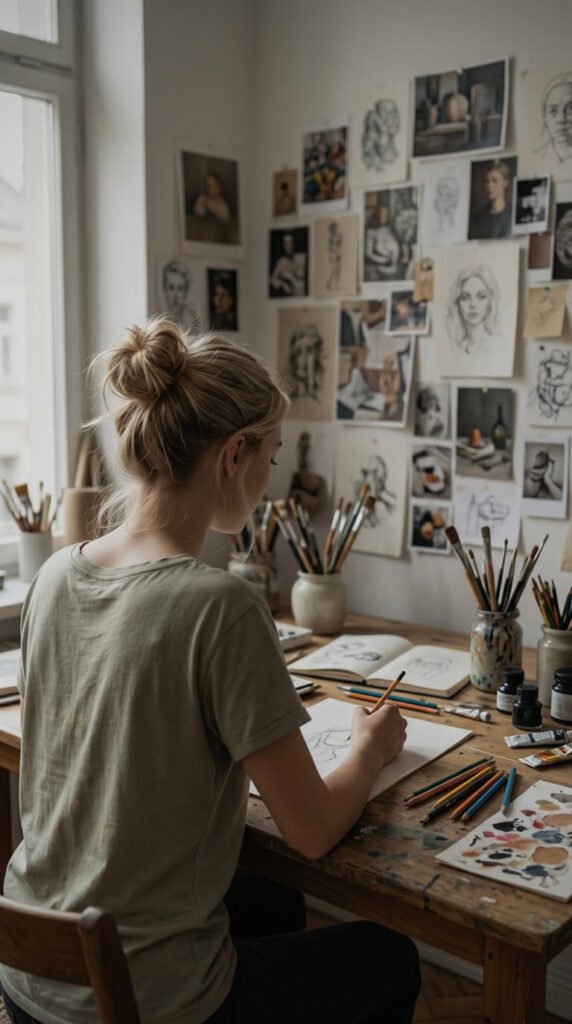 Ophelia Loom drawing