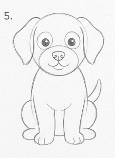 How to Draw a Cute Dog 🐶: Step-by-Step Tutorial