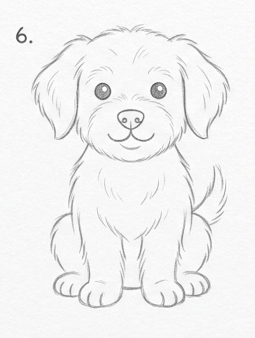 How to Draw a Cute Dog 🐶: Step-by-Step Tutorial