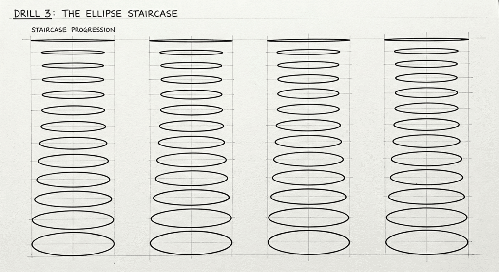 Drill 3: The ellipse staircase