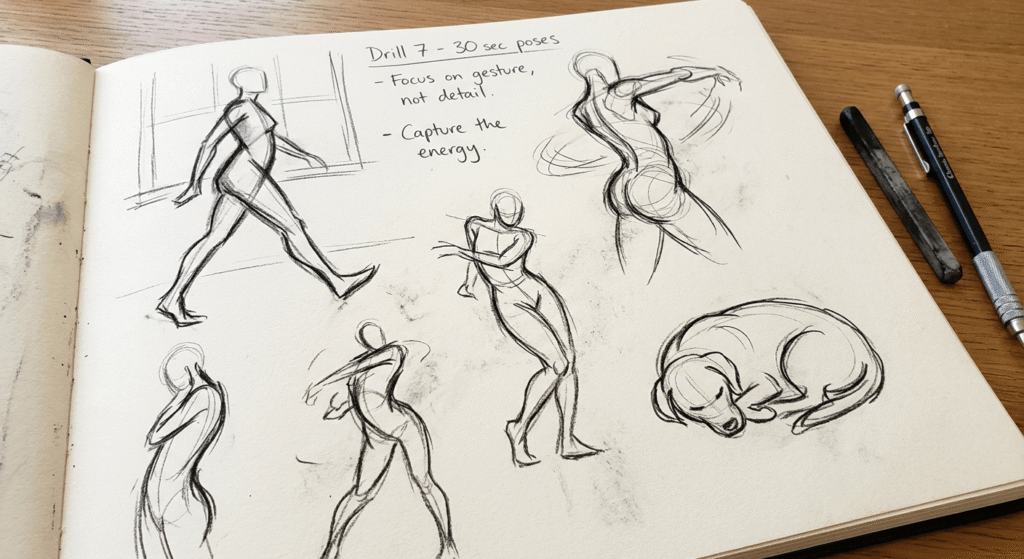 Drill 7: 30-second poses