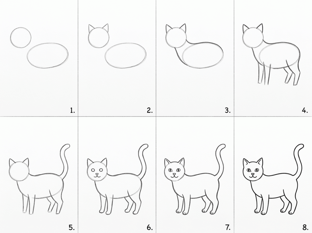how to draw a cat easy: Step-by-Step Tutorial