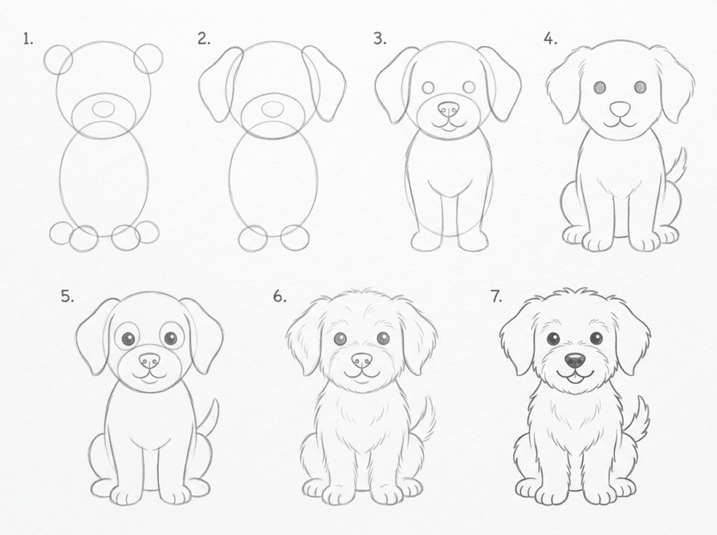 How to Draw a Cute Dog: Step-by-Step Tutorial
