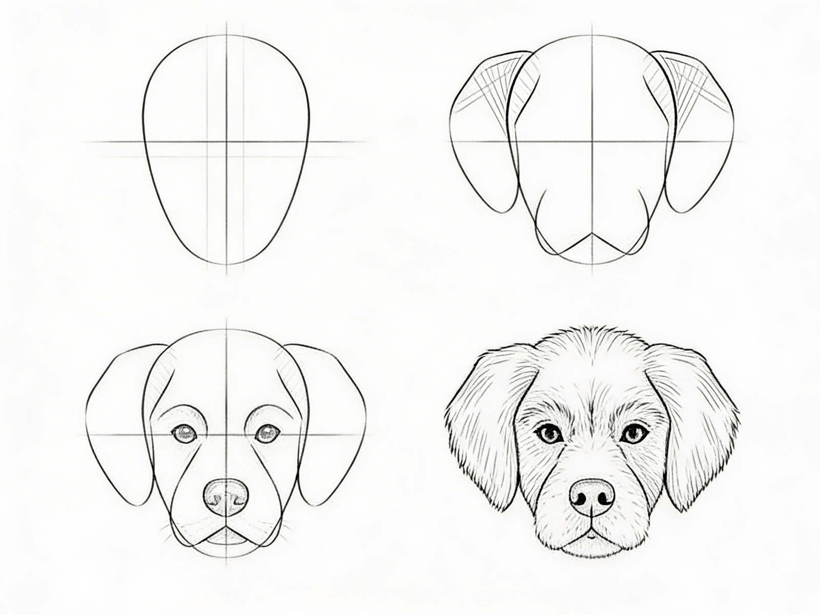 How to Draw a Dog Face 🐶: Step-by-Step Tutorial