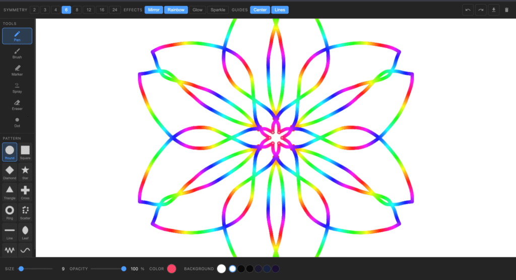 kaleidoscope drawing online