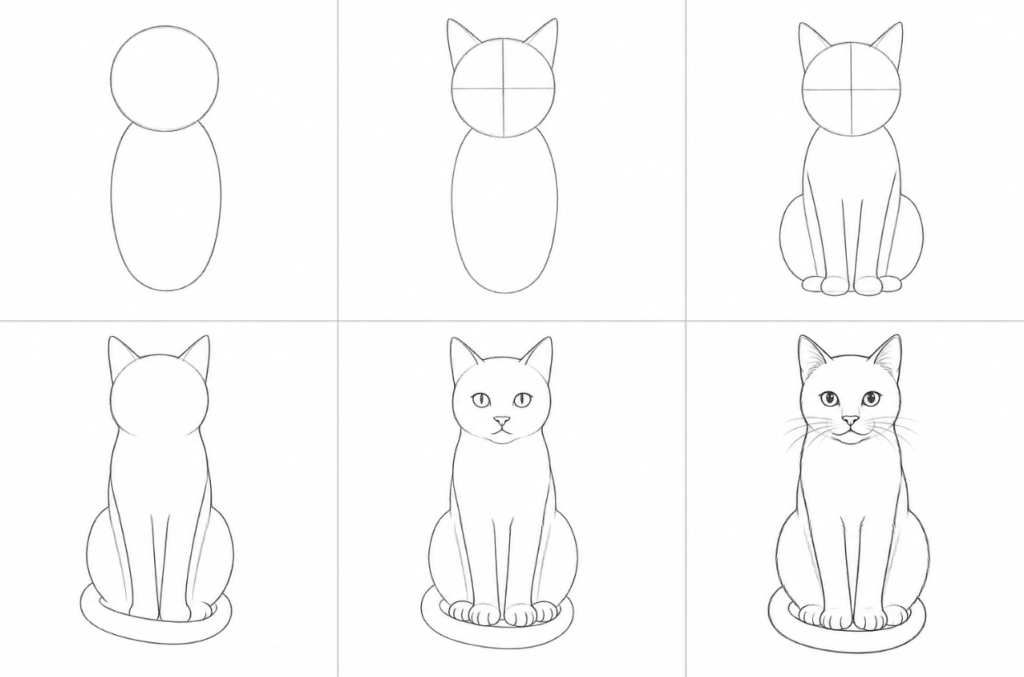 realistic cat drawing