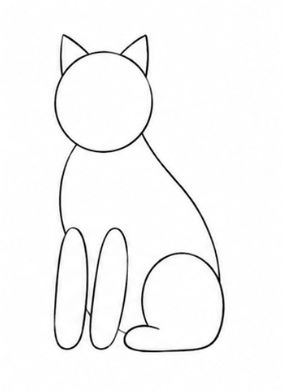Step 3: Drawing the Paws