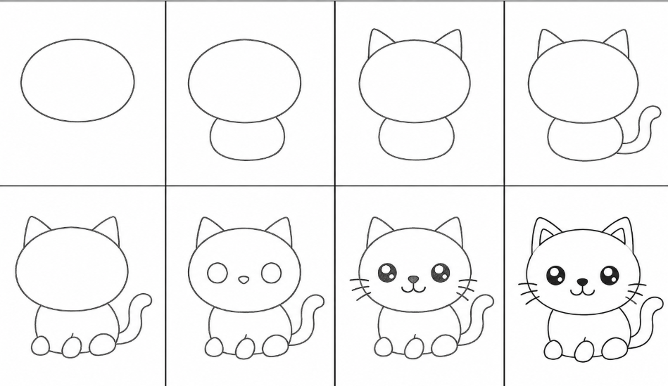 How To Draw a Kawaii Cat