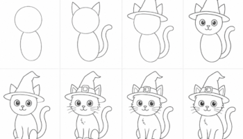 How To Draw a Halloween Cat