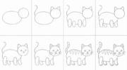 How To Draw a Small Cat